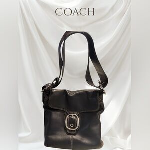 Coach Black Leather Shoulder Bag